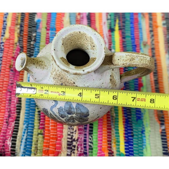 VTG'76 Owens Pottery Salt Glaze Pitcher Jug Vase Stoneware Signed STUNNING EUC - Picture 12 of 12